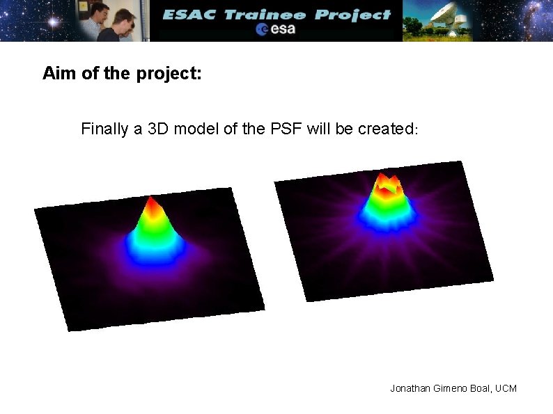Aim of the project: Finally a 3 D model of the PSF will be