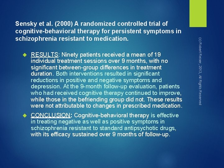  RESULTS: Ninety patients received a mean of 19 individual treatment sessions over 9