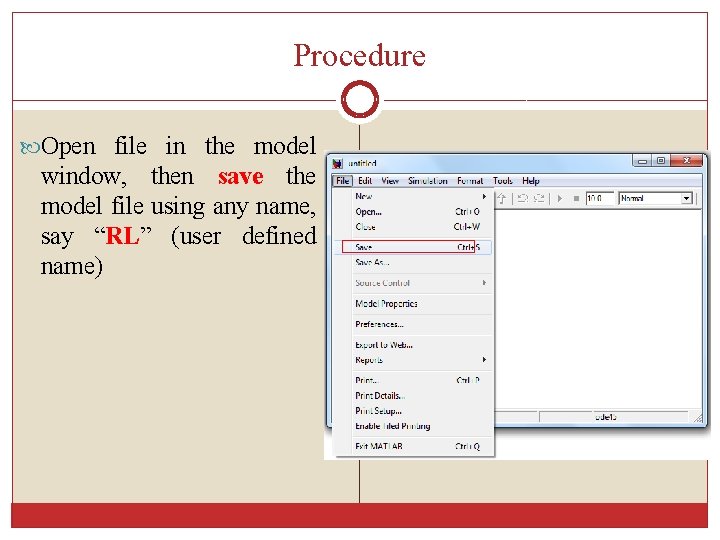 Procedure Open file in the model window, then save the model file using any