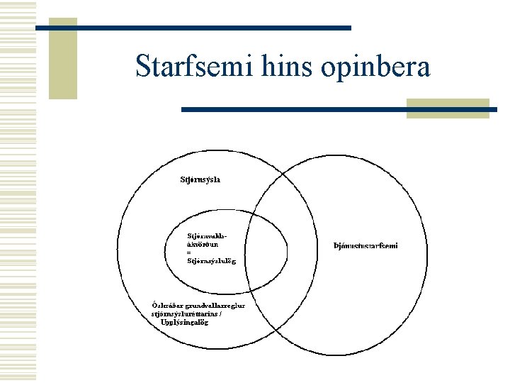 Starfsemi hins opinbera 