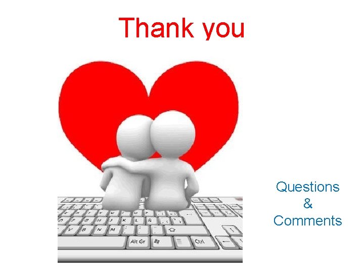 Thank you Questions & Comments 