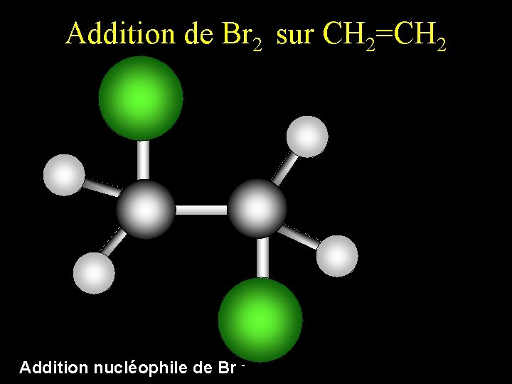 Addition de Br 2 sur CH 2=CH 2 Addition nucléophile de Br - 