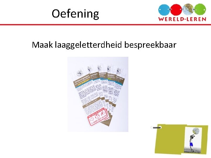 Oefening Maak laaggeletterdheid bespreekbaar 