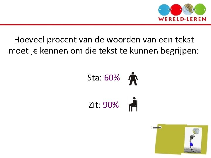 Hoeveel procent van de woorden van een tekst moet je kennen om die tekst