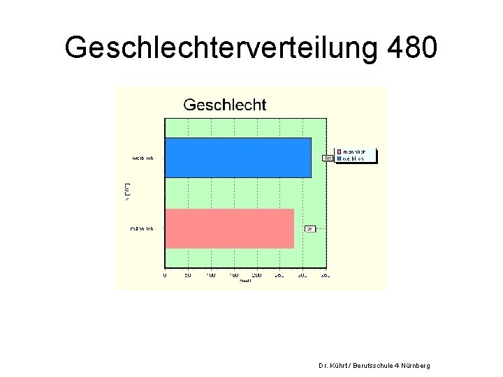 Geschlechterverteilung 480 Dr. Kührt / Berufsschule 4 Nürnberg 