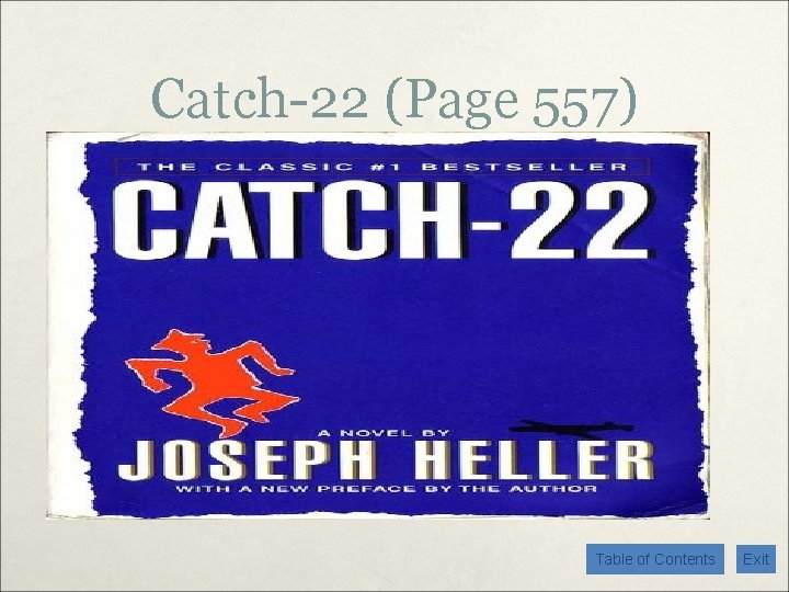 Catch-22 (Page 557) Table of Contents Exit 