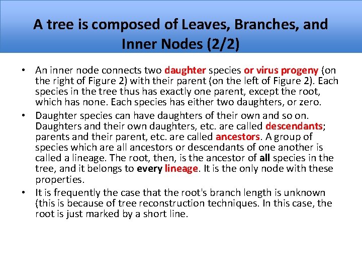 A tree is composed of Leaves, Branches, and Inner Nodes (2/2) • An inner
