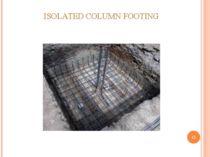 ISOLATED COLUMN FOOTING 12 