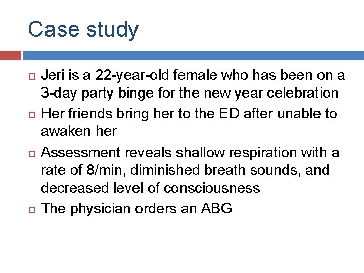 Case study Jeri is a 22 -year-old female who has been on a 3