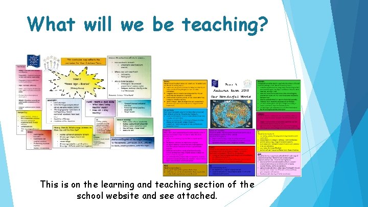 What will we be teaching? This is on the learning and teaching section of