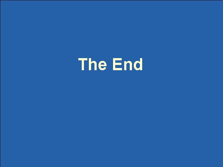 The End 