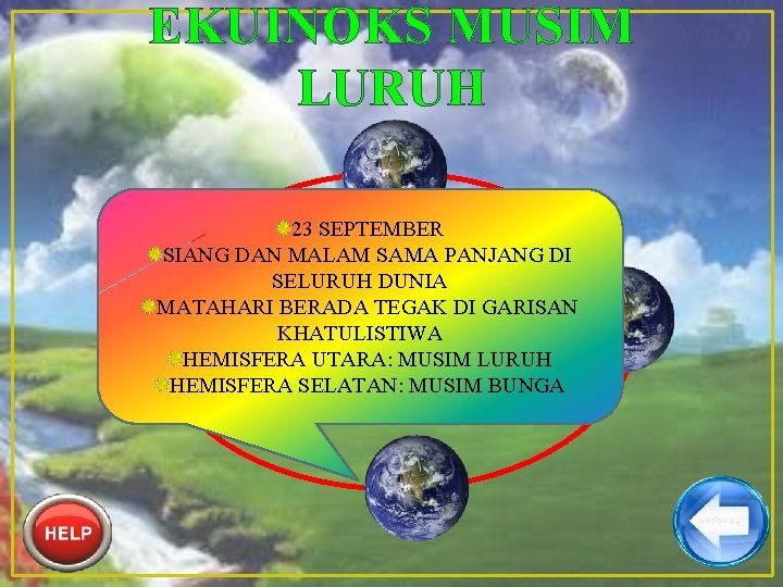 EKUINOKS MUSIM LURUH 23 SEPTEMBER SIANG DAN MALAM SAMA PANJANG DI SELURUH DUNIA MATAHARI