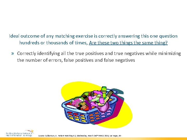 Ideal outcome of any matching exercise is correctly answering this one question hundreds or