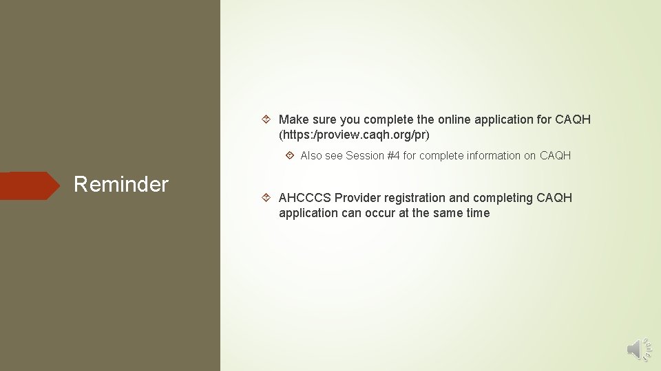  Make sure you complete the online application for CAQH (https: /proview. caqh. org/pr)