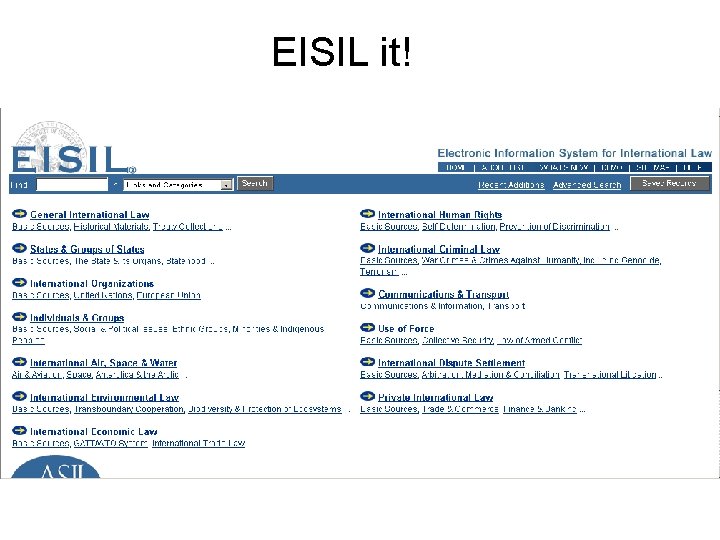 EISIL it! 