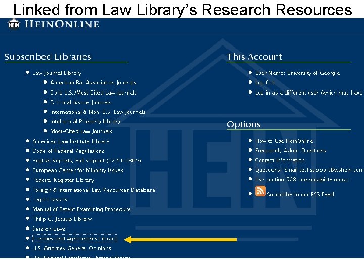 Linked from Law Library’s Research Resources 