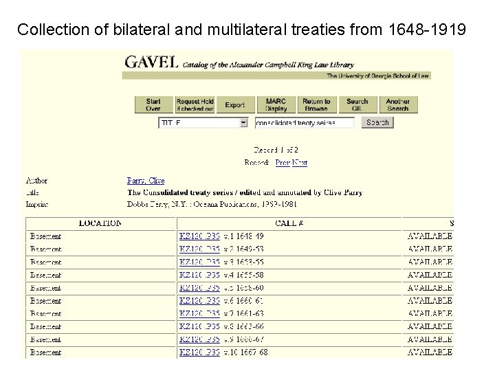 Collection of bilateral and multilateral treaties from 1648 -1919 