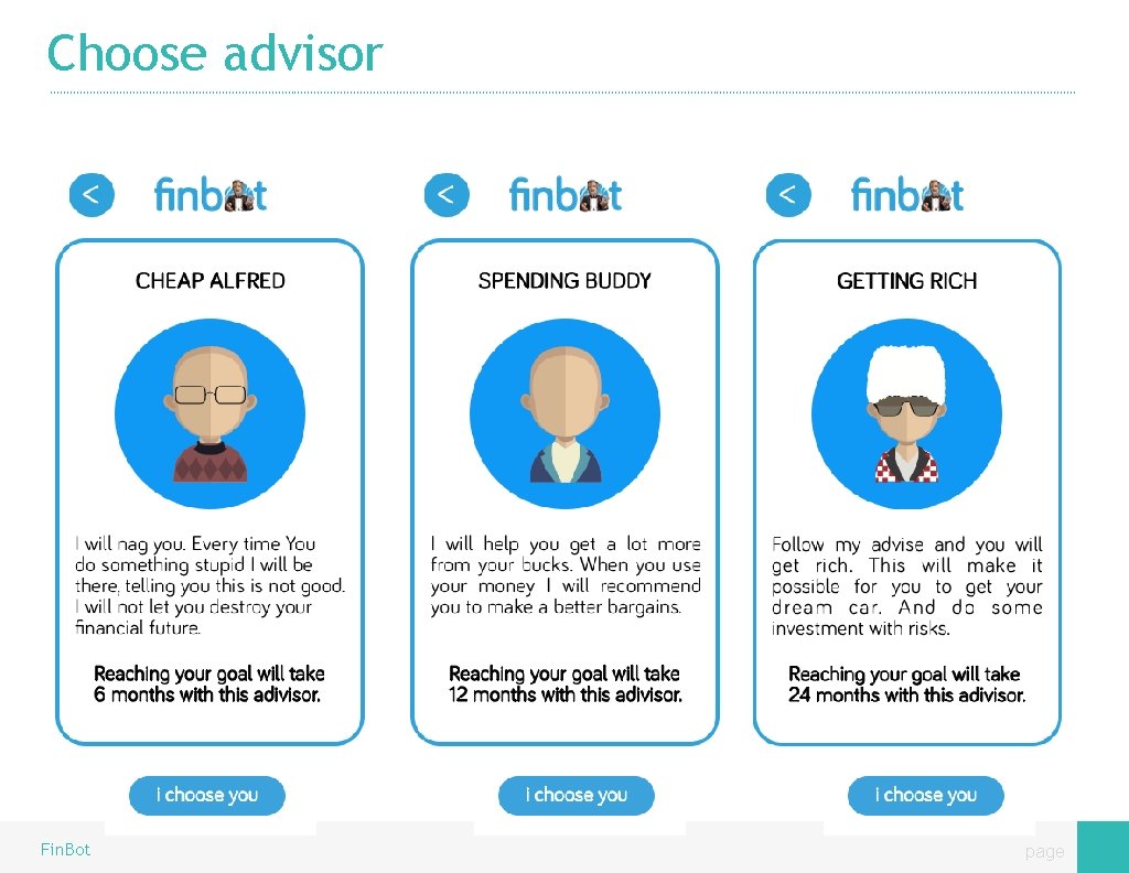 Choose advisor Fin. Bot page 