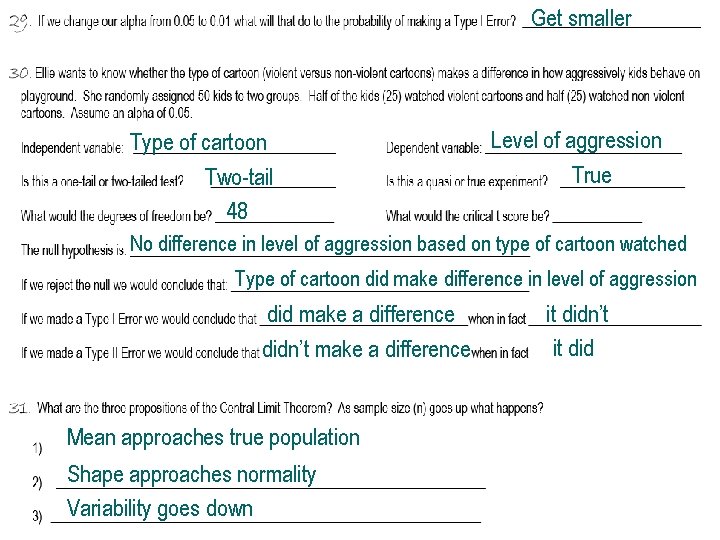 Get smaller Type of cartoon Two-tail 48 Level of aggression True No difference in