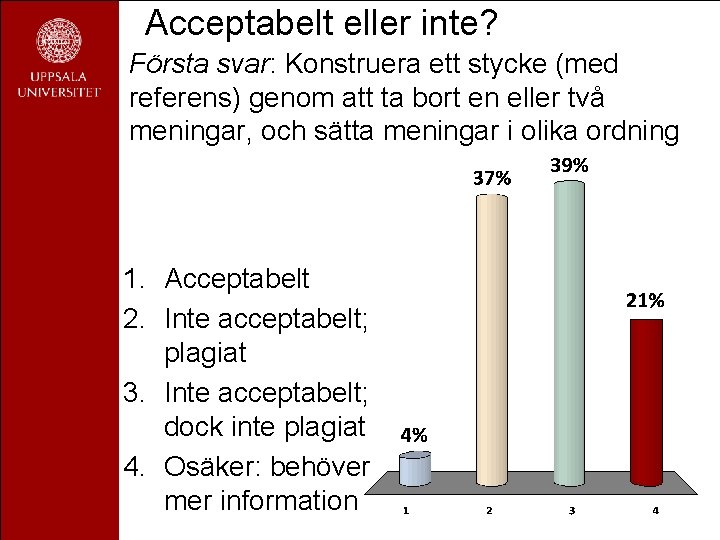 Acceptabelt eller inte? Första svar: Konstruera ett stycke (med referens) genom att ta bort