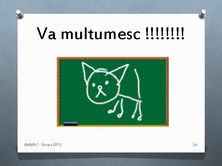 Va multumesc !!!! AMVAC - Sinaia 2013 26 
