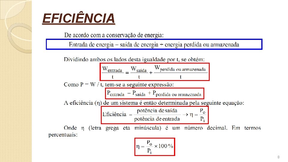 EFICIÊNCIA 8 