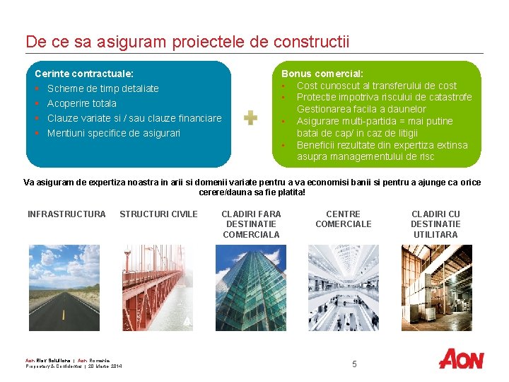 De ce sa asiguram proiectele de constructii Cerinte contractuale: § § Scheme de timp