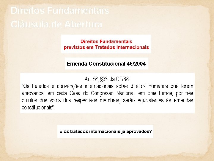 Direitos Fundamentais Cláusula de Abertura 