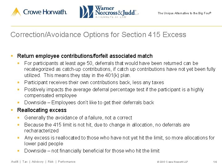 The Unique Alternative to the Big Four ESOP
