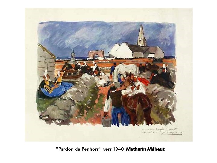 "Pardon de Penhors", vers 1940, Mathurin Méheut 