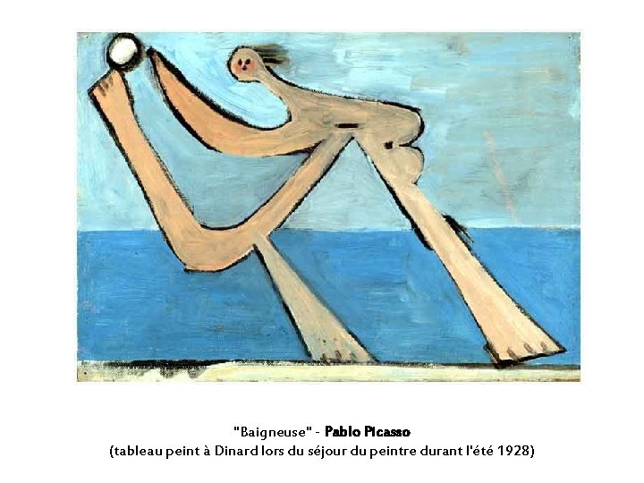 "Baigneuse" - Pablo Picasso (tableau peint à Dinard lors du séjour du peintre durant "Baigneuse" - Pablo Picasso (tableau peint à Dinard lors du séjour du peintre durant