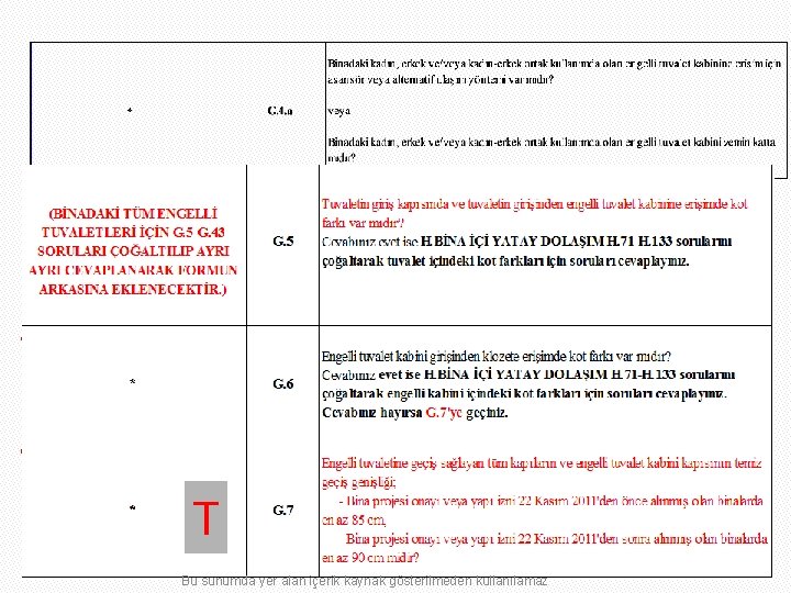 T Bu sunumda yer alan içerik kaynak gösterilmeden kullanılamaz 