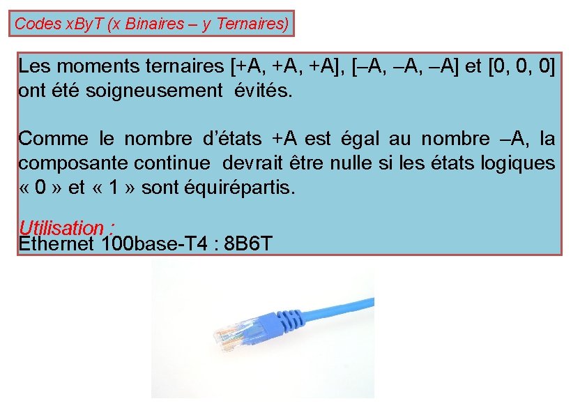Codes x. By. T (x Binaires – y Ternaires) Les moments ternaires [+A, +A],