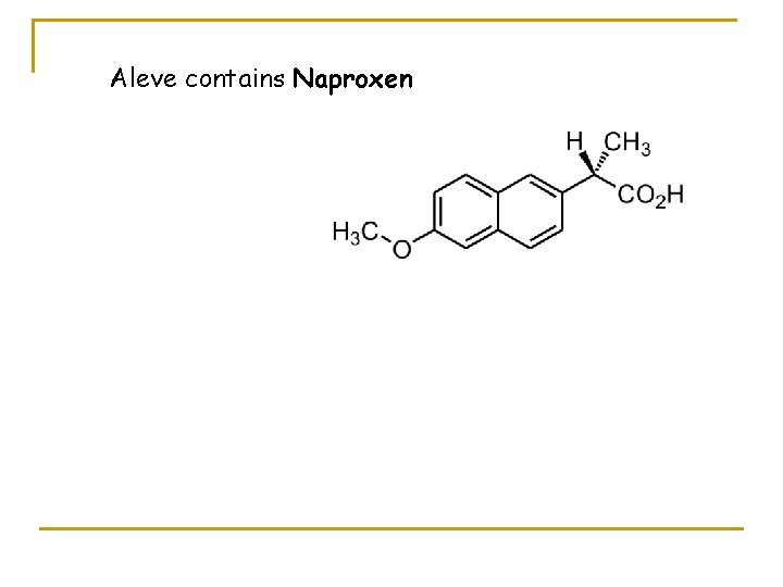 Aleve contains Naproxen 