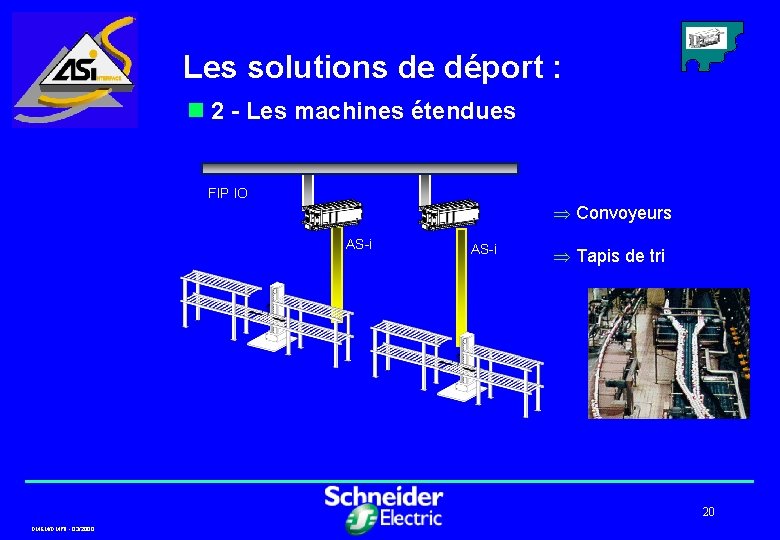 Les solutions de déport : n 2 - Les machines étendues FIP IO Þ