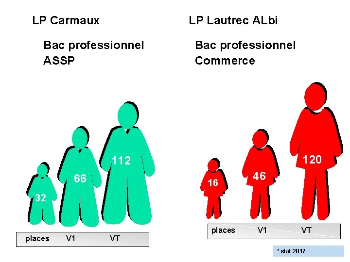 LP Carmaux LP Lautrec ALbi Bac professionnel ASSP Bac professionnel Commerce 120 112 66