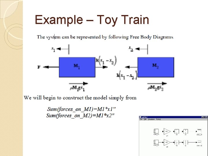 Example – Toy Train �System 