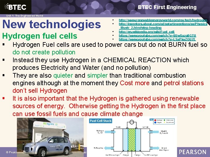 BTEC First Engineering 1: The Engineered World Unit 1: The Engineered World New technologies