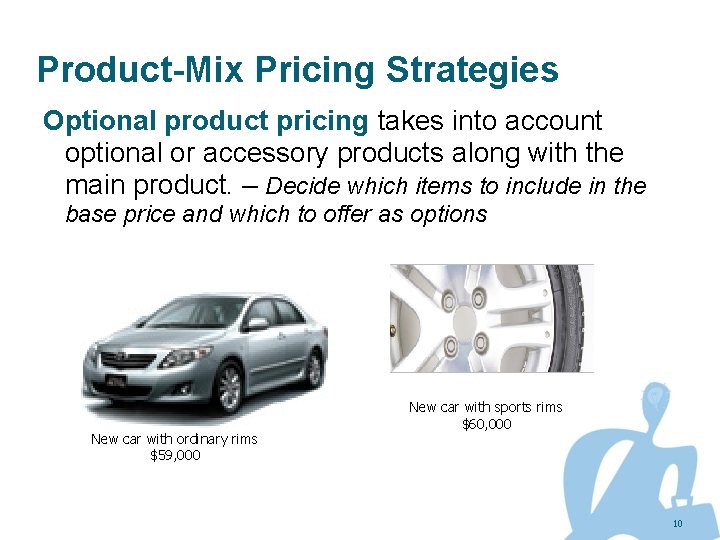Product-Mix Pricing Strategies Optional product pricing takes into account optional or accessory products along