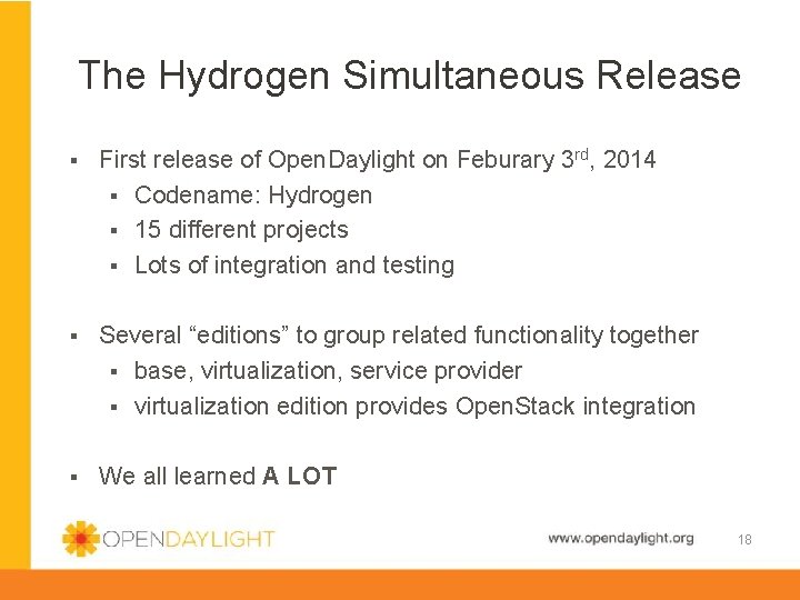 The Hydrogen Simultaneous Release § First release of Open. Daylight on Feburary 3 rd,