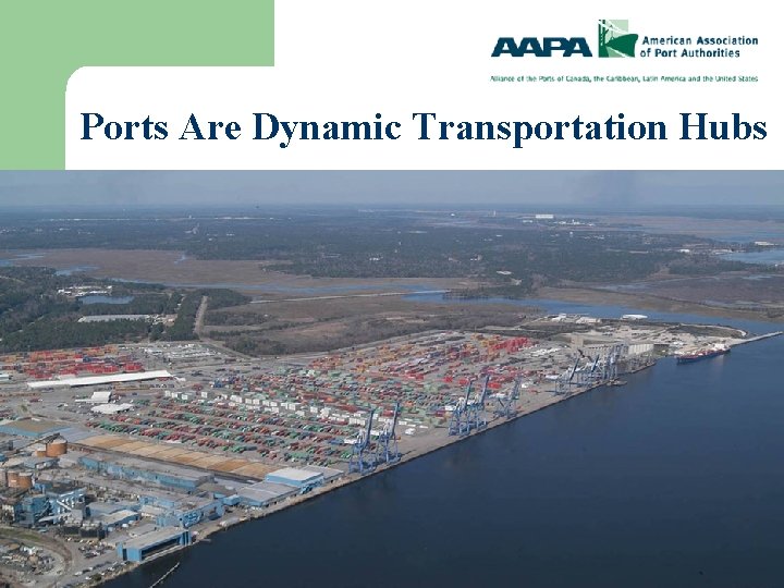 Ports Are Dynamic Transportation Hubs 
