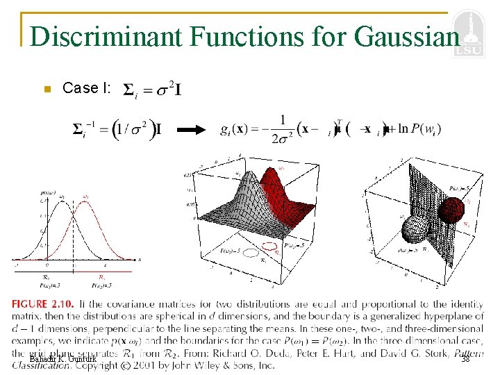 Discriminant Functions for Gaussian n Case I: Bahadir K. Gunturk 38 
