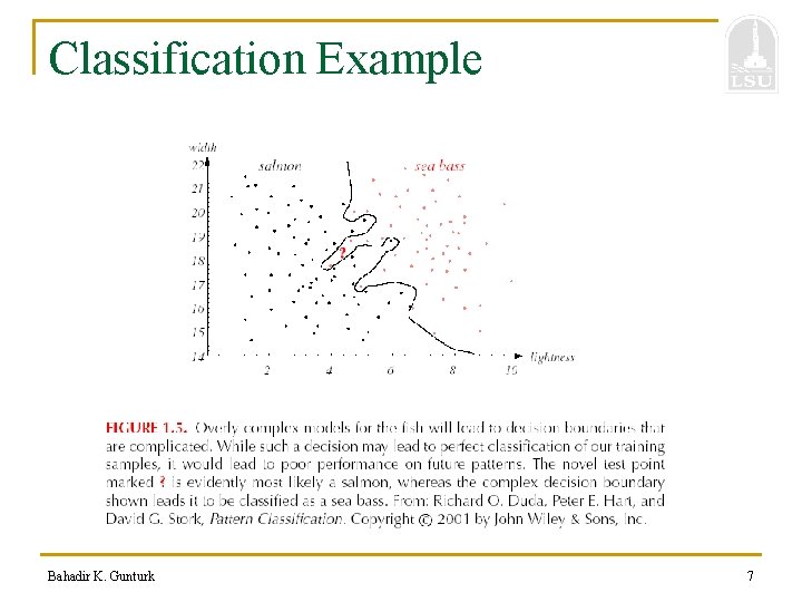 Classification Example Bahadir K. Gunturk 7 