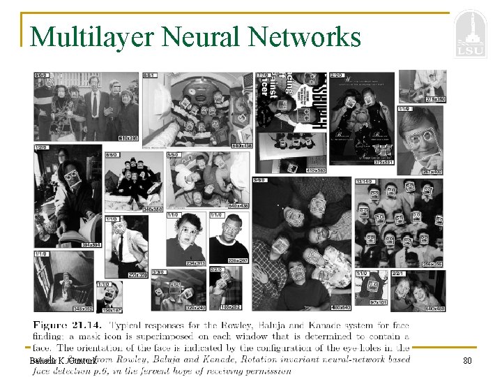 Multilayer Neural Networks Bahadir K. Gunturk 80 