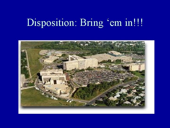 Disposition: Bring ‘em in!!! 
