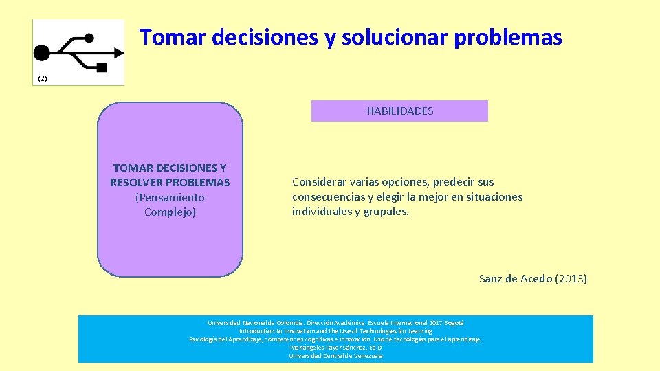 Tomar decisiones y solucionar problemas (2) HABILIDADES TOMAR DECISIONES Y RESOLVER PROBLEMAS (Pensamiento Complejo)