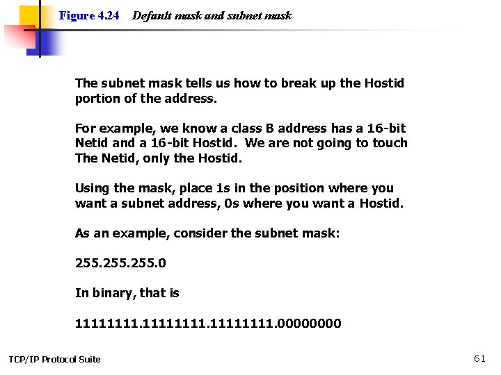 Figure 4. 24 Default mask and subnet mask The subnet mask tells us how