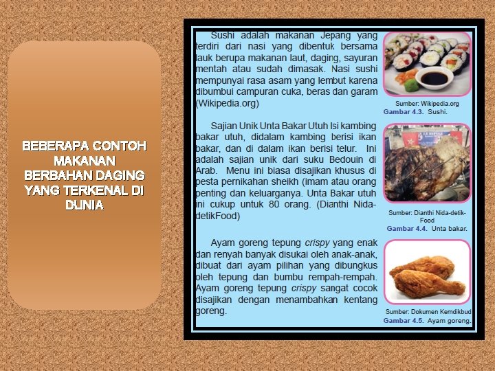 BEBERAPA CONTOH MAKANAN BERBAHAN DAGING YANG TERKENAL DI DUNIA 