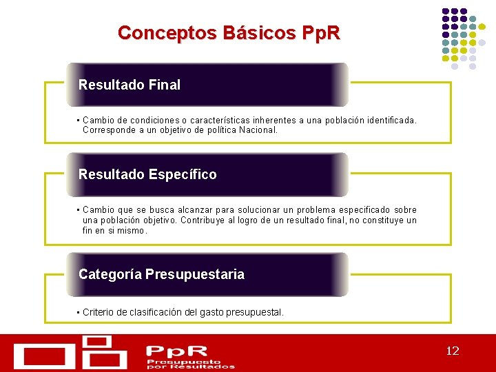 Despacho Viceministerial de Hacienda Dirección General de Presupuesto Público Conceptos Básicos Pp. R Resultado