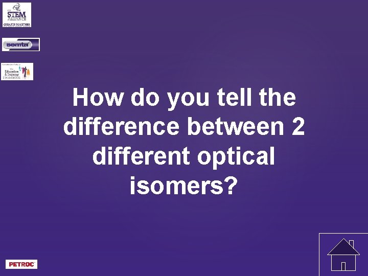 How do you tell the difference between 2 different optical isomers? 